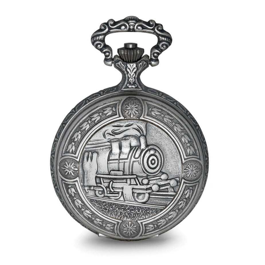 Charles Hubert Antique Chrome-finish Train Pocket Watch