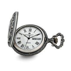 Charles Hubert Antique Chrome-finish Train Pocket Watch