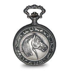 Charles Hubert Antique Chrome-finish Horse Pocket Watch