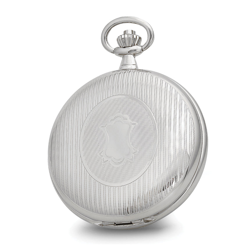 Charles Hubert Double Cover Striped w/Shield Pocket Watch