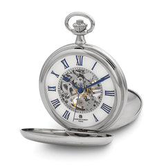 Charles Hubert Double Cover Striped w/Shield Pocket Watch