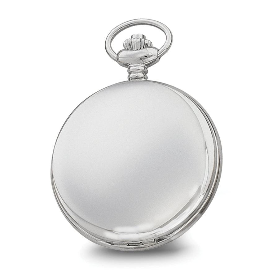 Charles Hubert Chrome-finish Blue Dial Quartz Pocket Watch
