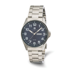 Charles Hubert Stainless Steel Blue Dial Watch