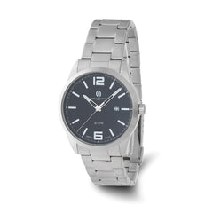 Charles-Hubert Stainless Steel Black Dial with Date Watch