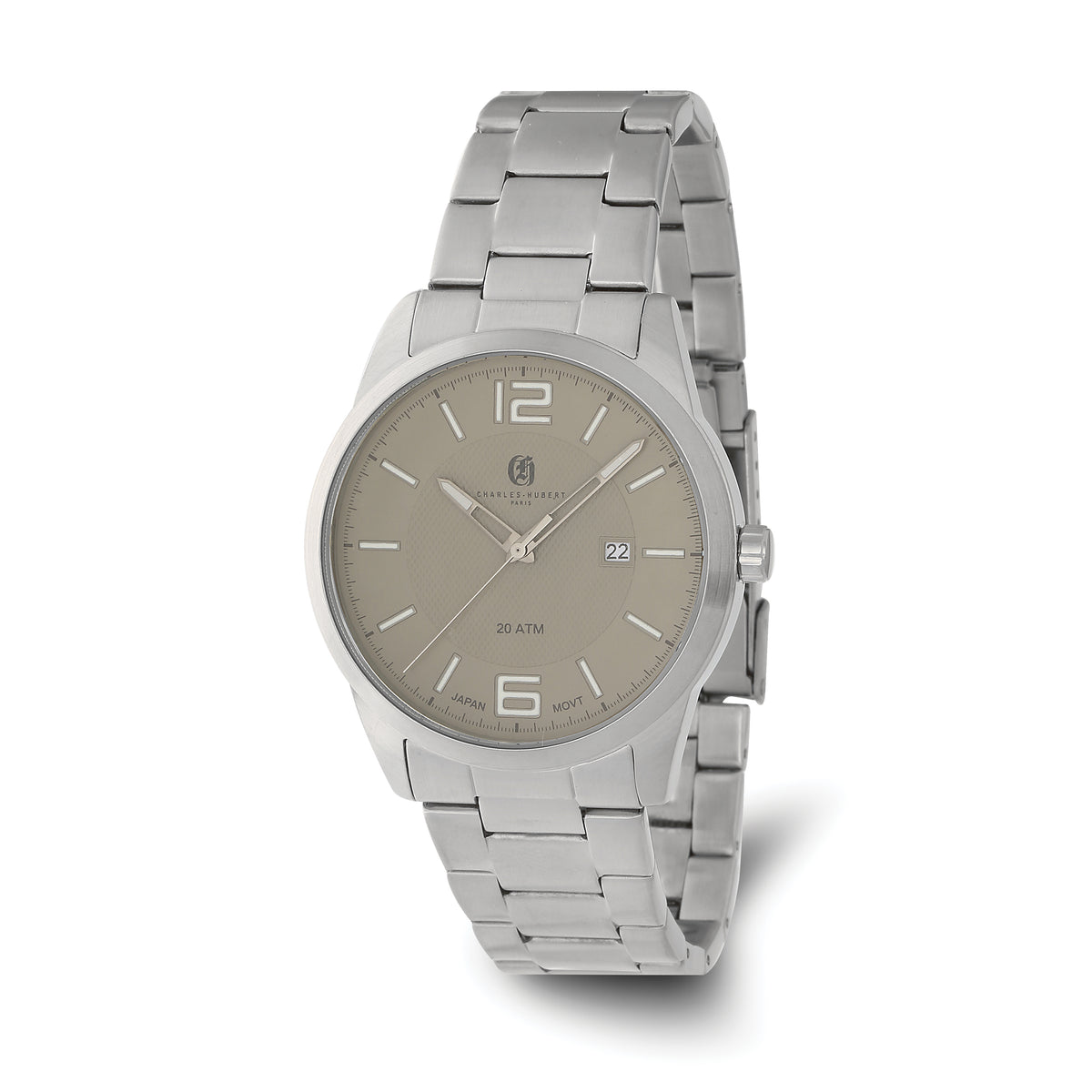 Charles-Hubert Stainless Steel Grey Dial with Date Watch