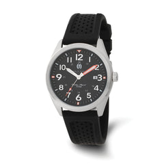 Charles-Hubert Stainless Steel Black Dial with Date Watch