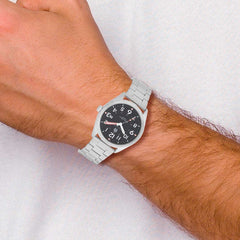 Charles-Hubert Stainless Steel Black Dial with Date Watch
