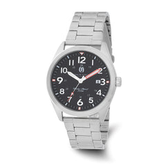 Charles-Hubert Stainless Steel Black Dial with Date Watch