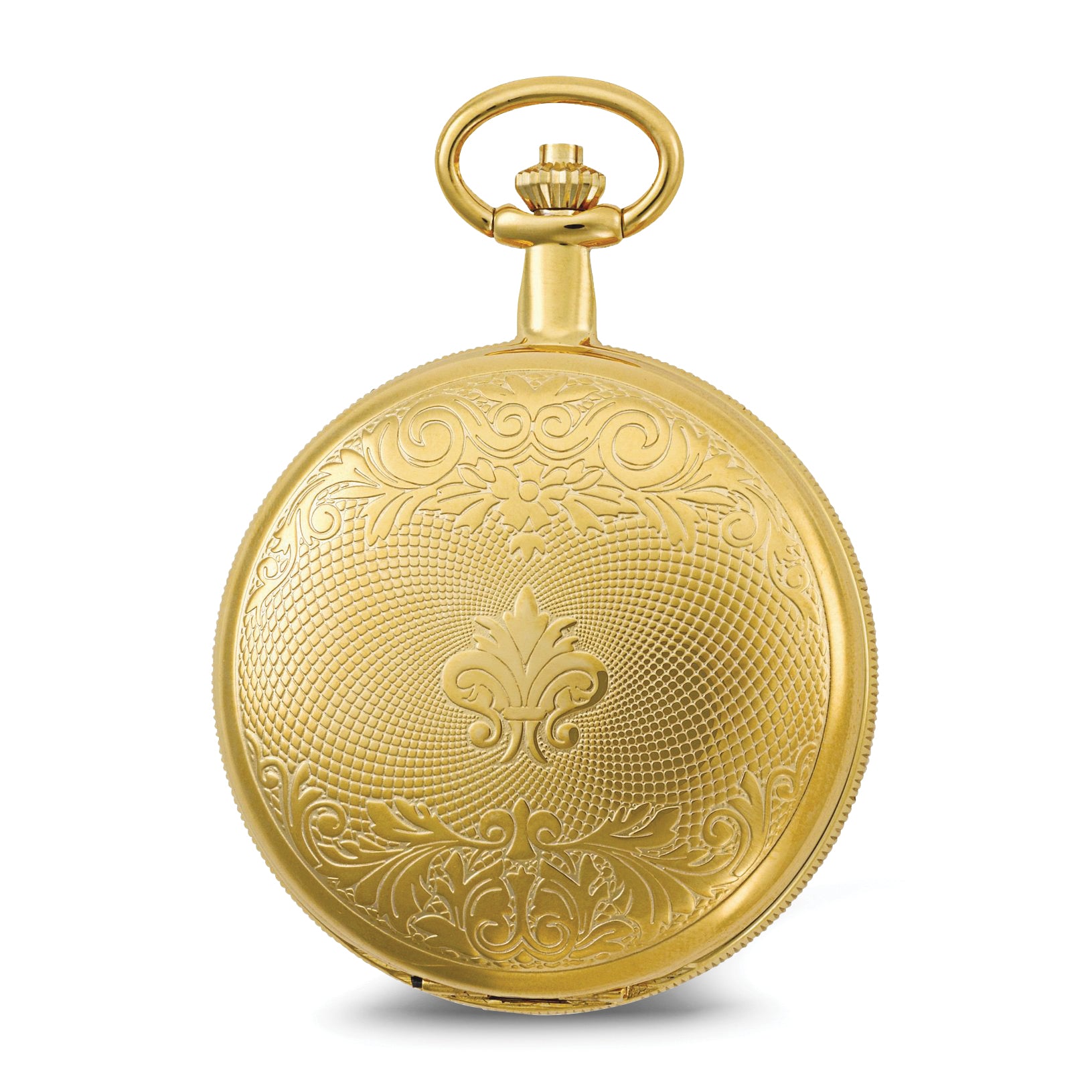 Charles Hubert Gold-plated Double Hunter Black Dial Pocket Watch