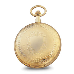 Charles Hubert Gold-plated Double Hunter Black Dial Pocket Watch