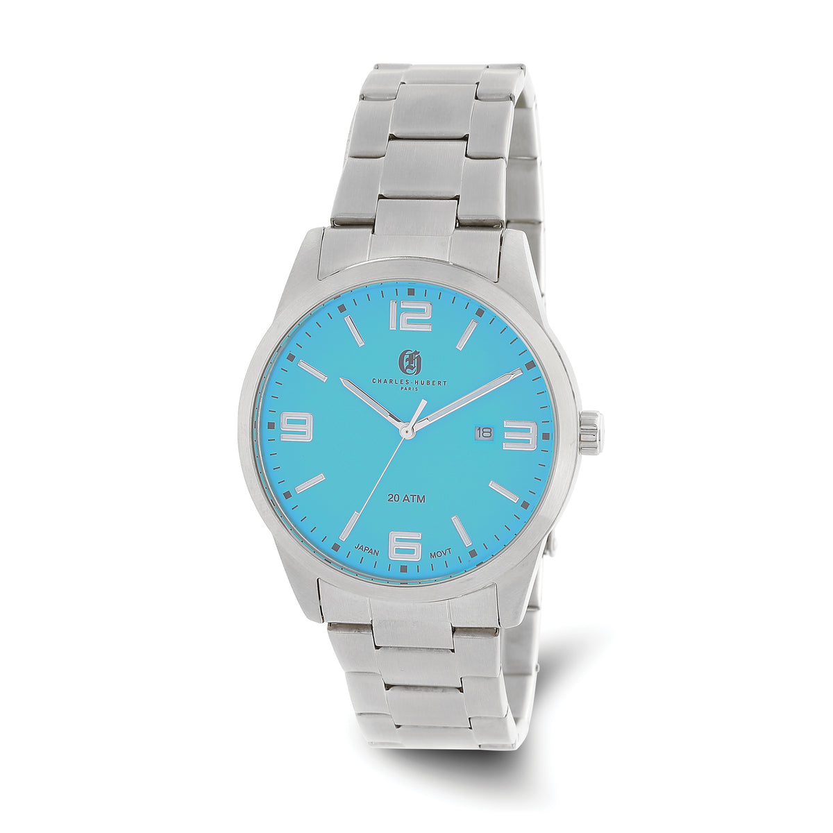 Charles-Hubert Stainless Steel Blue Dial with Date Watch