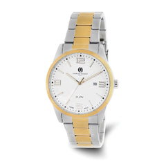 Charles-Hubert Two-Tone Yellow IP-plated Stainless Steel White Dial with Date Watch