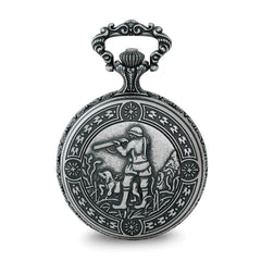 Charles Hubert Antique Chrome-finish Hunter & Dog Pocket Watch