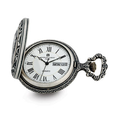 Charles Hubert Antique Chrome-finish Hunter & Dog Pocket Watch