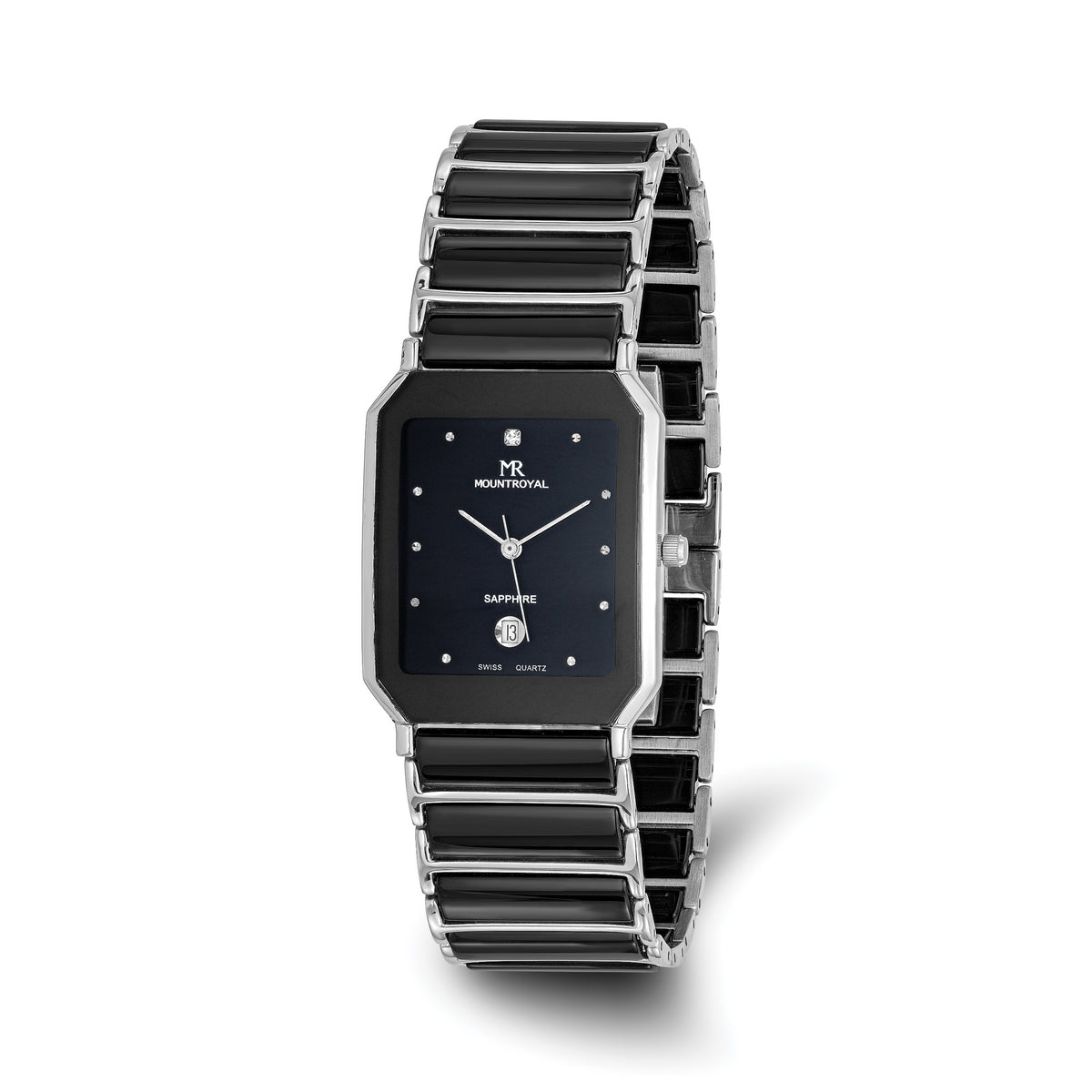 Mens Mountroyal Ceramic Swiss Movement 27x32mm Watch