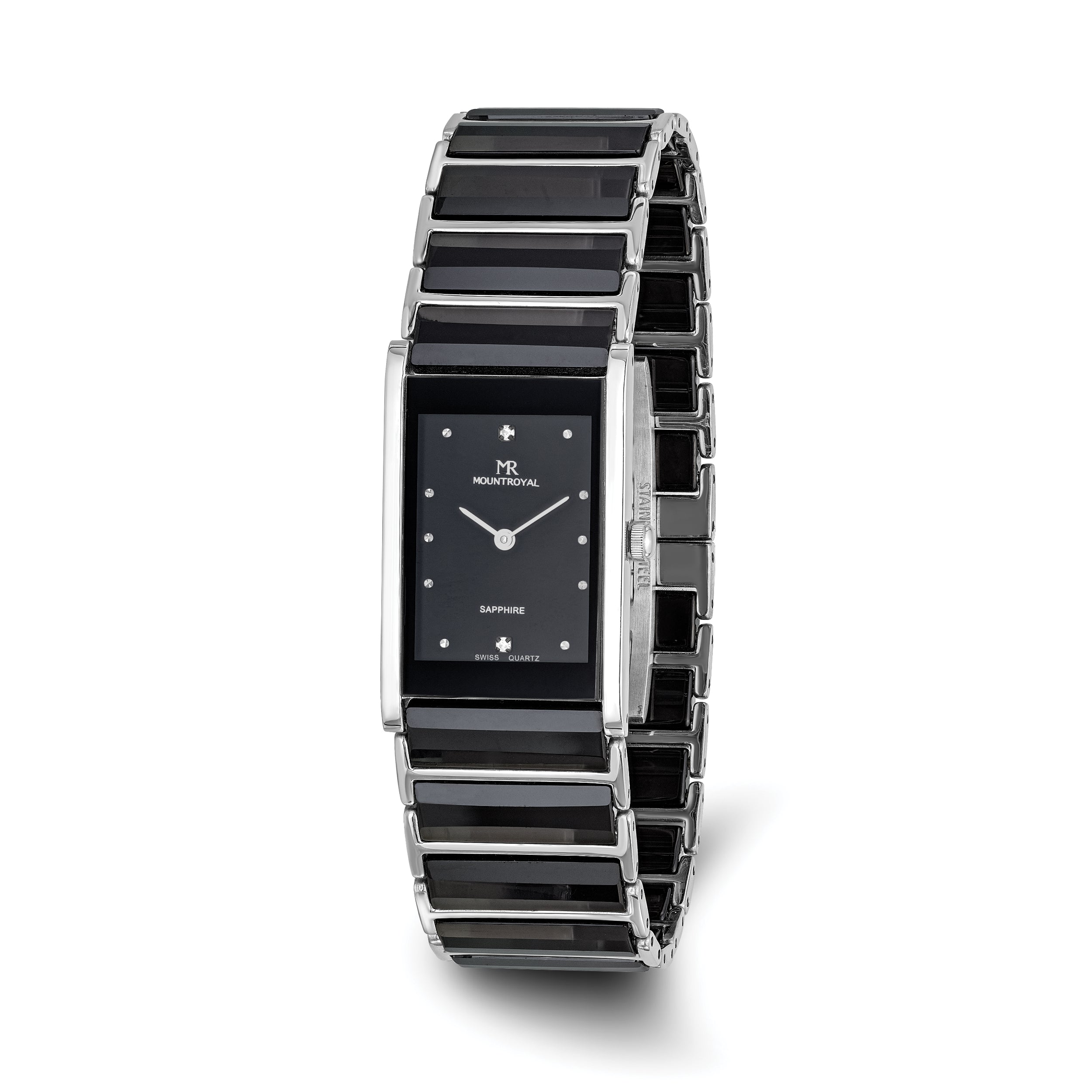 Mens Mountroyal Ceramic Swiss Movement 22x29mm Watch