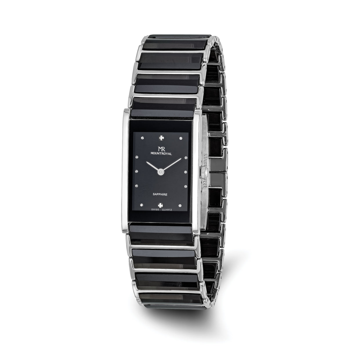 Mens Mountroyal Ceramic Swiss Movement 22x29mm Watch