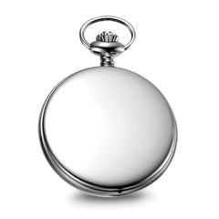 Charles Hubert Solid Stainless Steel White Dial Pocket Watch