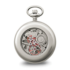 Charles Hubert Chrome-finish Off-White Ceramic Dial Pocket Watch