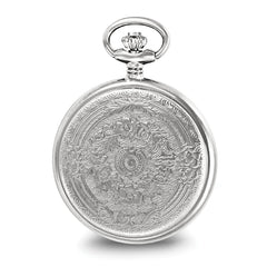 Charles Hubert Chrome-finish White Dial Three Hands Pocket Watch
