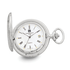 Charles Hubert Chrome-finish White Dial Three Hands Pocket Watch