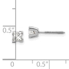 14k White Gold AA Quality Complete Princess Cut Diamond Earrings