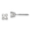 14k White Gold VS Quality Complete Princess Cut Diamond Earrings