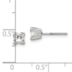 14k White Gold AA Quality Complete Princess Cut Diamond Earrings