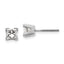 14k White Gold AAA Quality Complete Princess Cut Diamond Earring