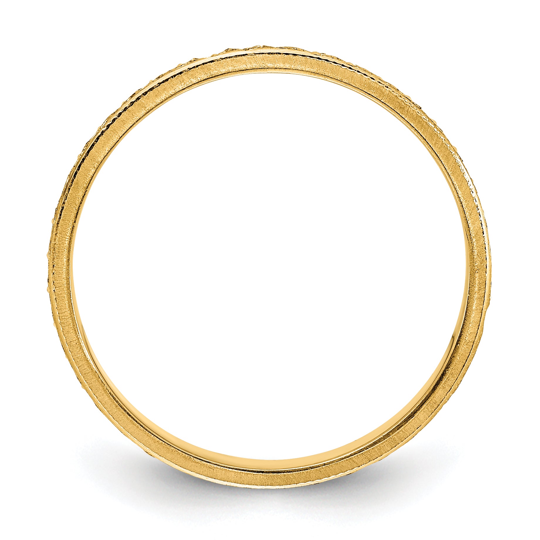 14k 3mm Design Etched Wedding Band Secondary image