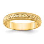 14k 3mm Design Etched Wedding Band