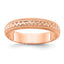 14k Rose Gold 3mm Design Etched Wedding Band