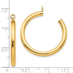 14k Polished Tube Hoop Earring Jackets