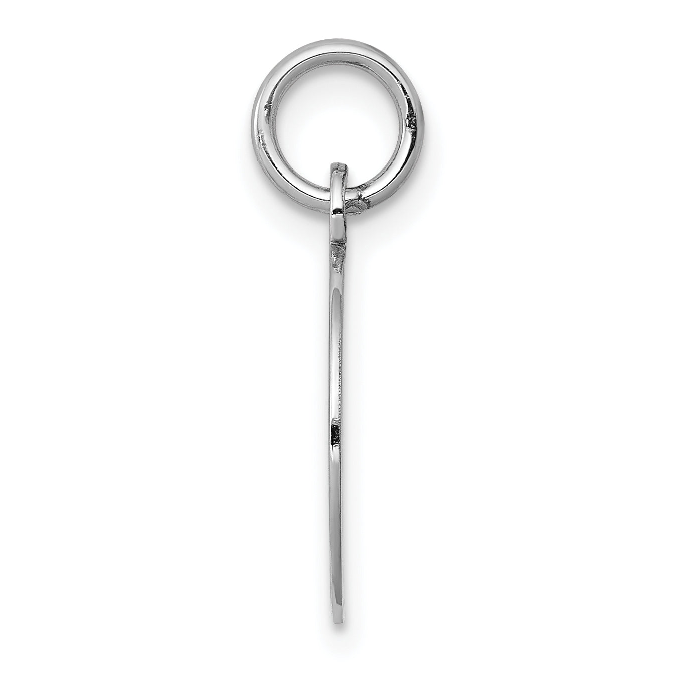 14k White Gold Etched Edge .011 Gauge Engraveable Round 13mm Disc Charm Secondary image