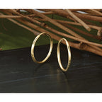 Endless Hoop Earrings in 14K Yellow Gold, 1.5x20mm Satin & Diamond-Cut - Sophia Jewelers