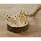 Endless Hoop Earrings in 14K Yellow Gold, 2x20mm Satin & Diamond-Cut - Sophia Jewelers
