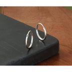 Tube Endless Hoop Earrings in 14K White Gold, 14mm - Sophia Jewelers