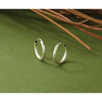 Endless Hoop Earrings in 14K White Gold, 2x12mm Diamond-Cut - Sophia Jewelers