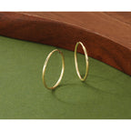 Tube Endless Hoop Earrings in 14K Yellow Gold, 1.2x20mm Diamond-Cut - Sophia Jewelers