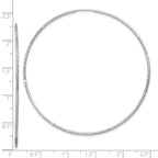 14K White Gold 1.25mm Diamond-cut Endless Hoop Earring