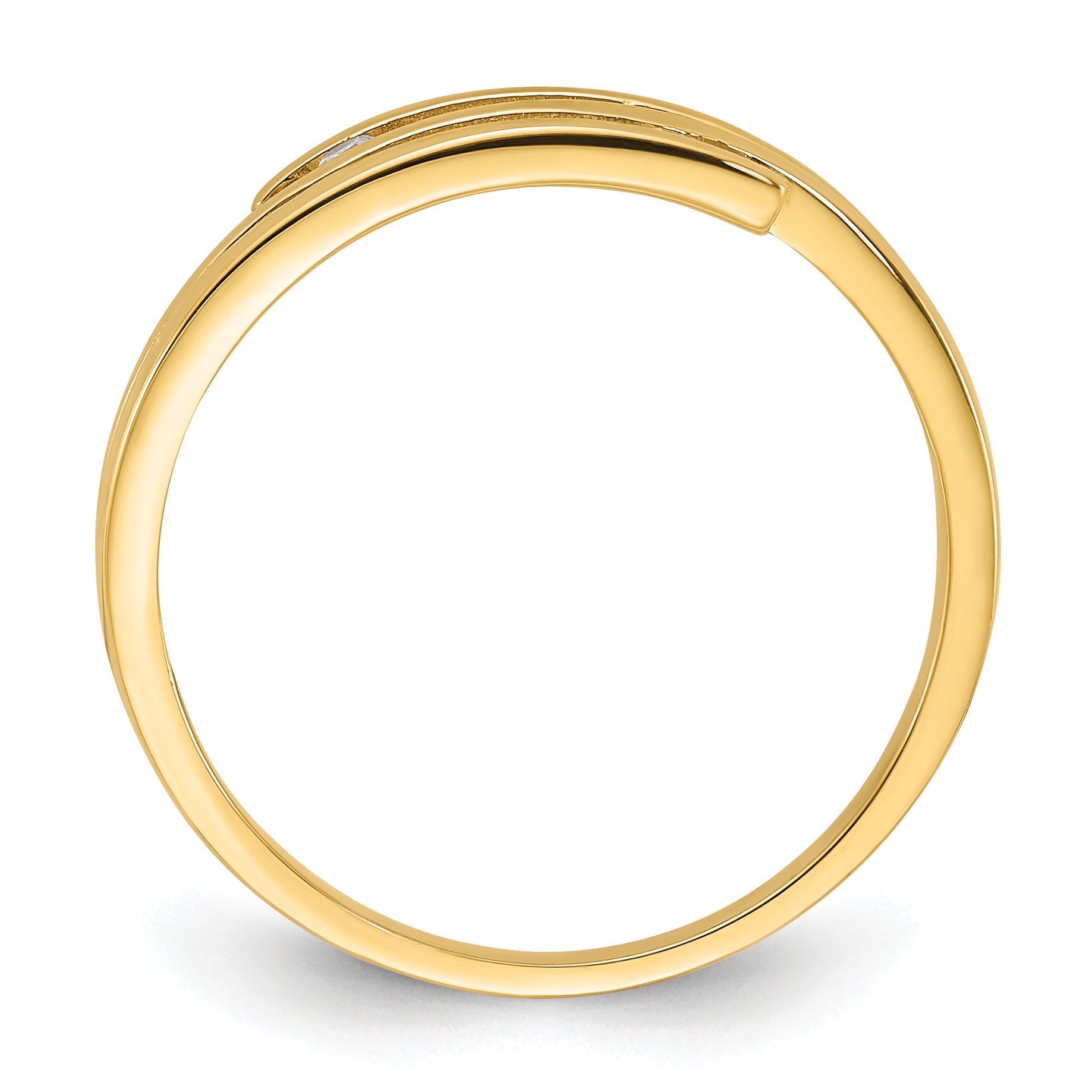 14K Polished CZ Fashion Ring Secondary image