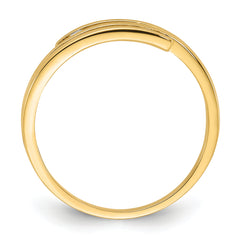 14K Polished CZ Fashion Ring