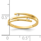 14K Polished CZ Fashion Ring