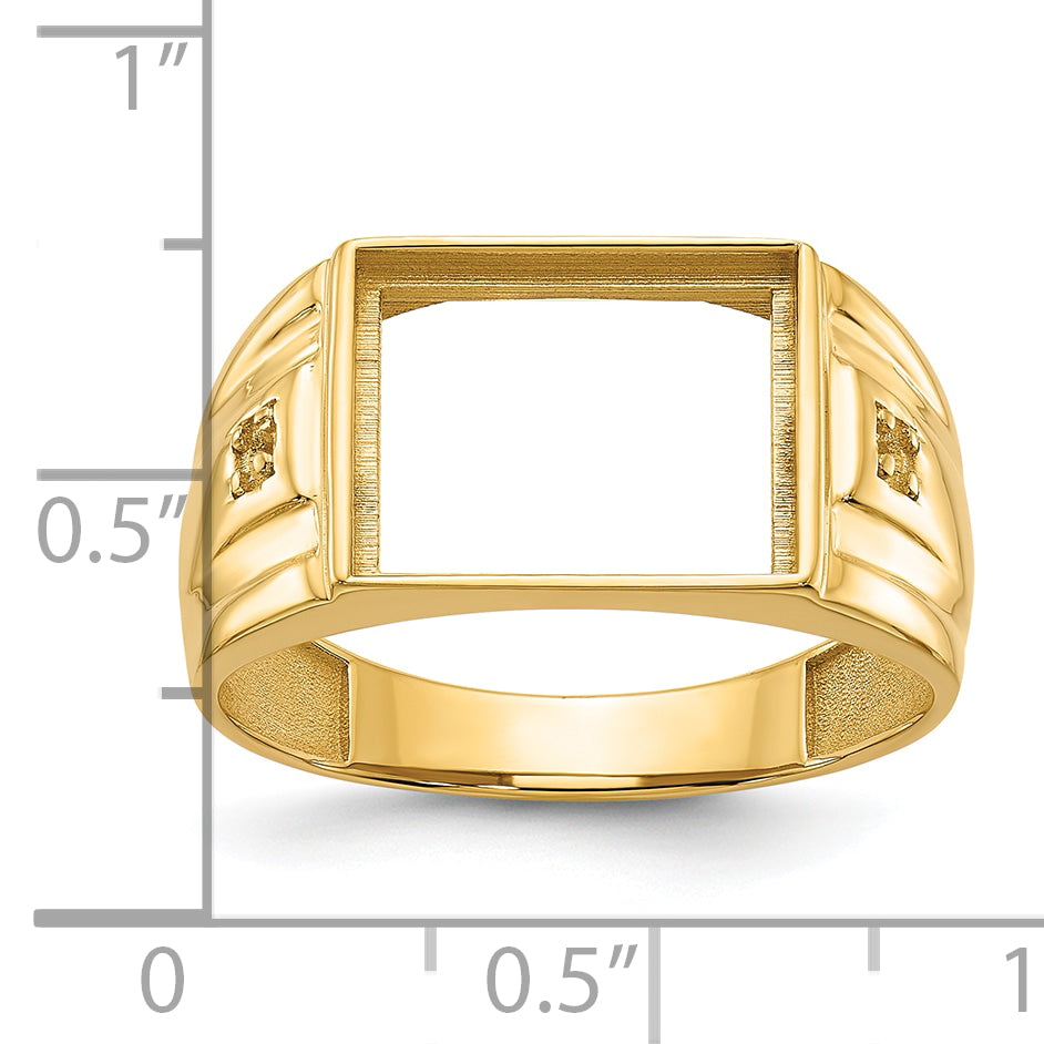14k Men's ring Mounting (No Stone Included)