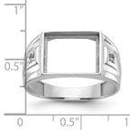 14k White Gold Men's ring Mounting (No Stone Included)