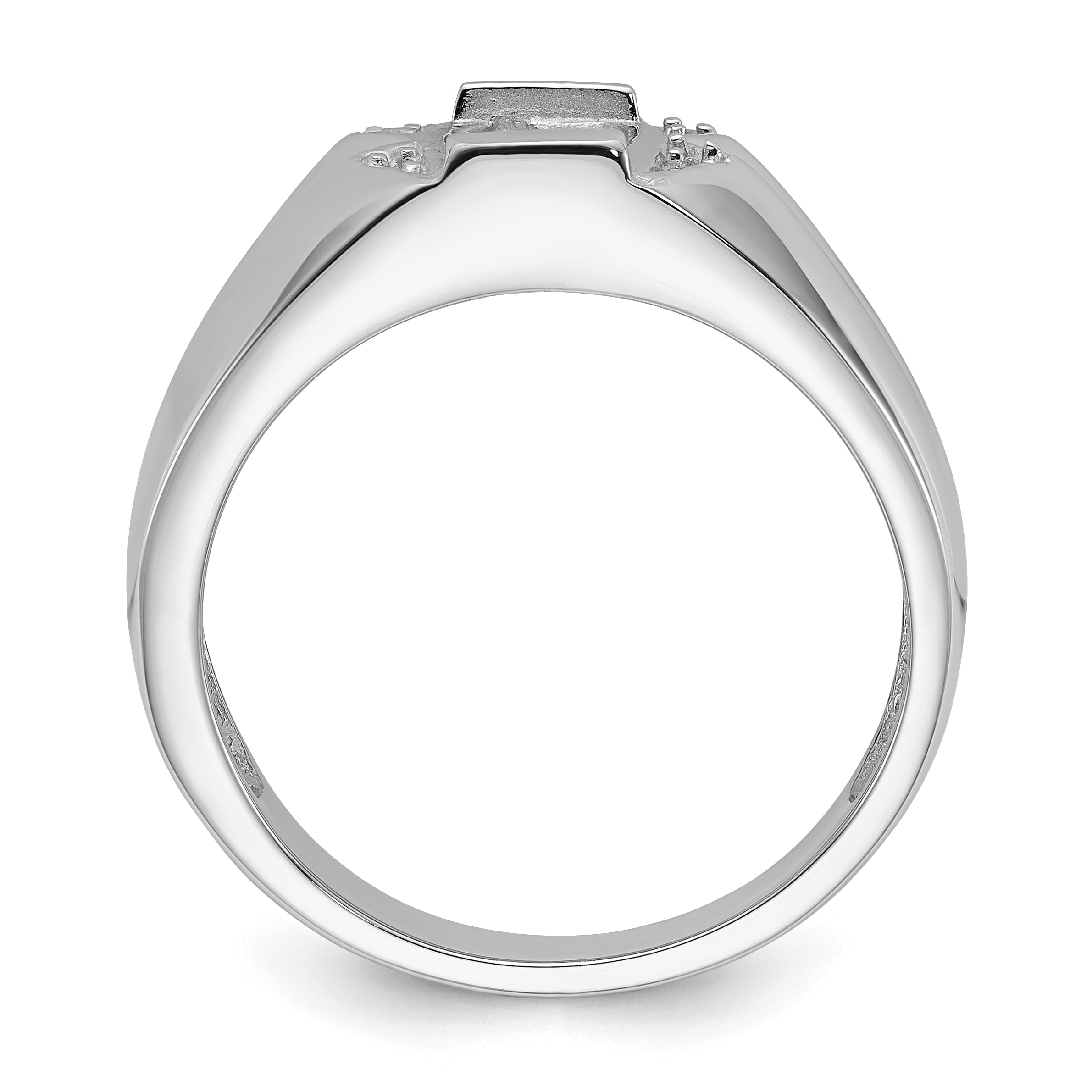 14k White Gold Men's ring Mounting (No Stone Included) Secondary image