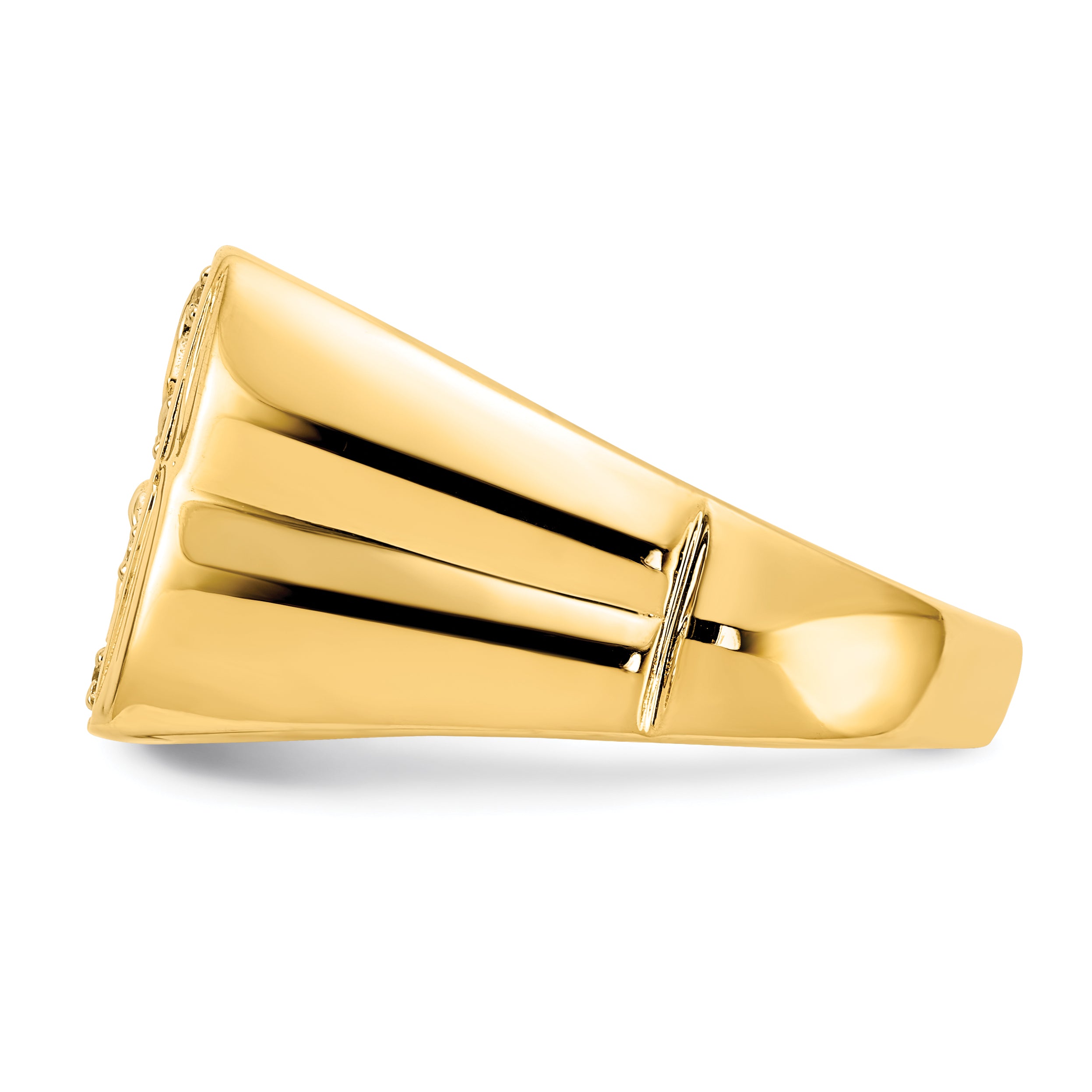 14k 1/10 carat A Diamond Mens Eagle Ring