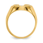 14k 1/5 carat AA Diamond Mens Horseshoe Ring