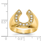 14k 1/5 carat VS Diamond Mens Horseshoe Ring