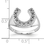 14k White Gold Polished Mens Diamond Ring Mounting (No Stone Included)